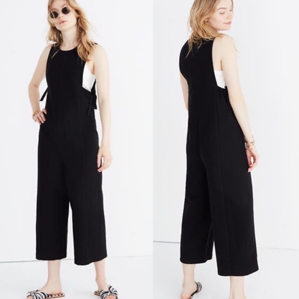 Madewell Texture & Thread Side-Tie Jumpsuit XS oversized roomy sleeveless roomy